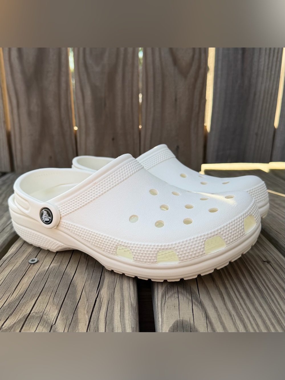 Classic white Crocs Classic Clogs in M7/W9